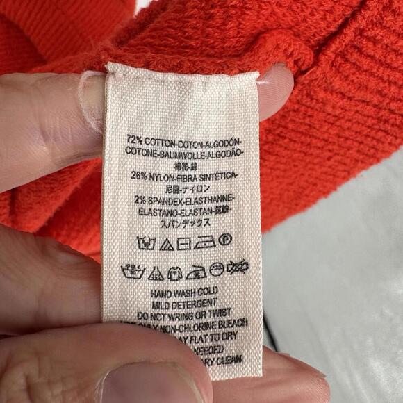 Free People Sweater  small S orange sloutchy ottoman tunic fall pumpkin baggy - Picture 6 of 7